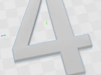 Number 4 3D print model