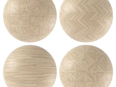 Parquet - Laminate - Wooden floor 4 in 1 3D model