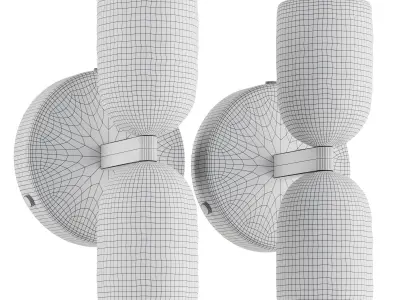 Ceramic Up Down Sconce Tonal Hardware 3D model