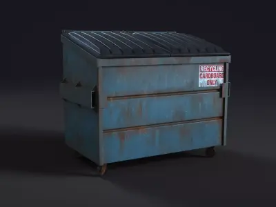 Rusty Dumpster - High Quality 8k Textures 3D model