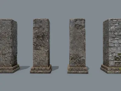 old ruin Low-poly 3D model