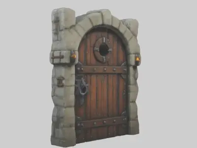 Dungeondoor Model Low-poly 3D model