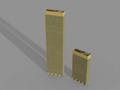 Low Poly Buildings Pack Vol-1 - Game Ready - PBR Low-poly 3D model