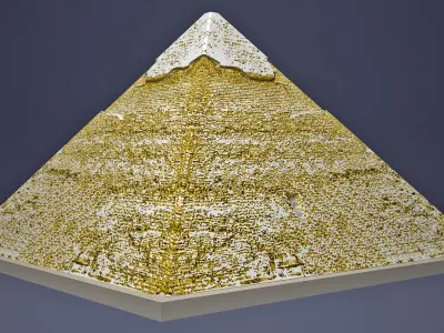 The Egyptian Pyramid of Khafre Low-poly 3D model