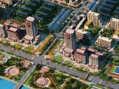 Lhasa Dunzhu Financial City 3D model