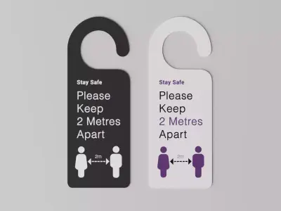 Covid Awareness Door Hangers 3D model