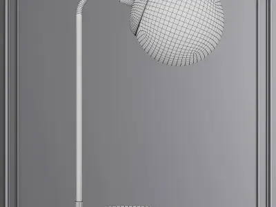 Modo Desk Lamp Black and Gray Glass 3D model
