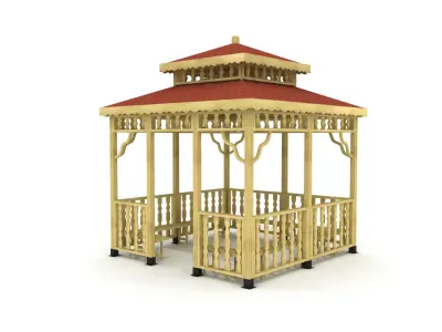  3D Outdoor Gazebo 002 3D model