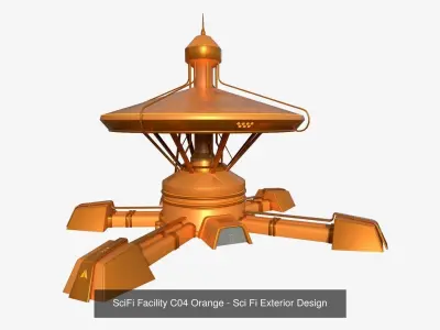 10 SciFi Facility C Collection - Sci Fi Exterior Design 3D Model Pack