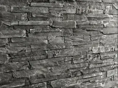 Stone slate black 3D 43 3D model