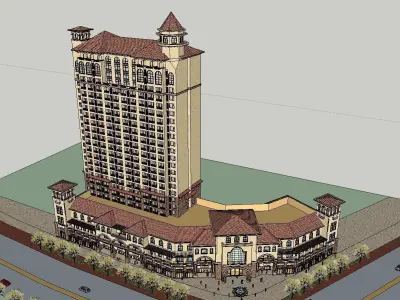 vacation spot-Resort-Fashion Leisure Hotel-0185 3D model