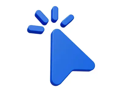 Cursor icon Low-poly 3D model