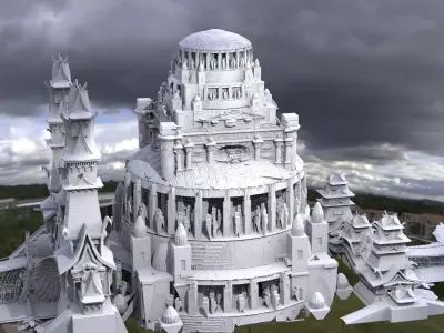 Grand Empires Library bridge 2 3D model
