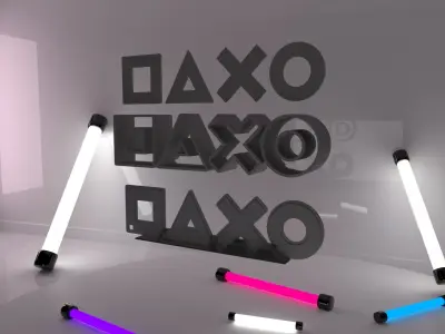 Playstation Icons Light Decorative Game 3D print model