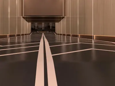 Entrance-Exit to the underground parking 3D model