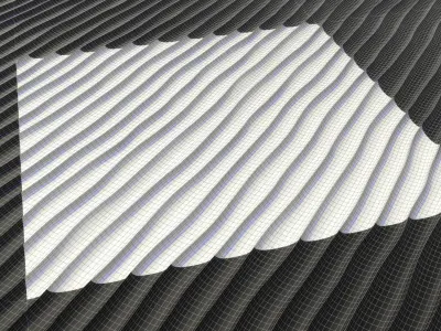 sandy ripples diagonal waves 3D model