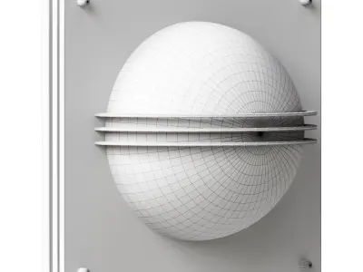 lucide A60 privas wandlamp zwart 3D model