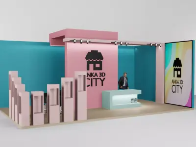 exhibition pastel 3D model