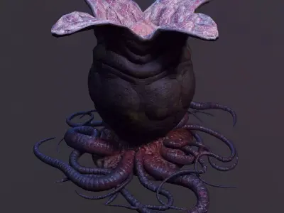 Alien egg Low-poly 3D model