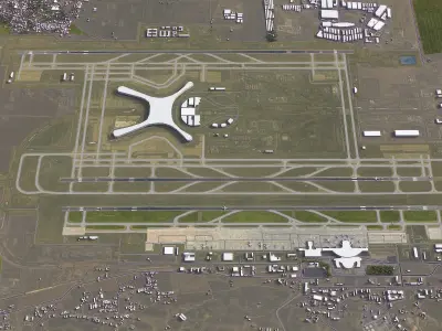 Lanzhou - 3D Airport Model Low-poly 3D model