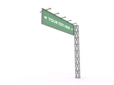 Traffic Sign Low-poly 3D model get