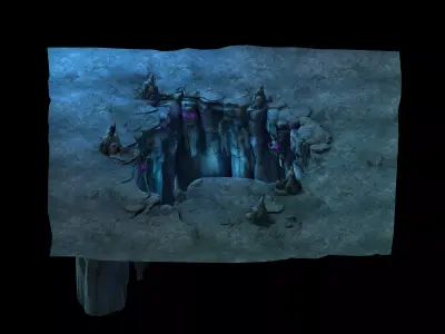 Black River Mountain - refining cave 01 3D model