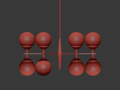 Chandelier Ball Valley Arredoluce Chandelier 3D model