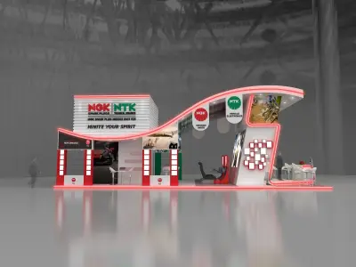 Exhibition Stand  13 x 6m Height 400 cm All Sides Open 3D model  3D model