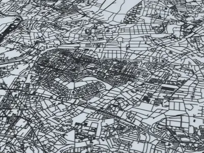 Hamburg Road Network and Streets 3D model