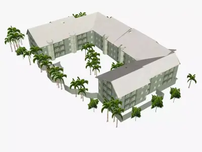 Aloha Lane Apartments Main Beach Low-poly 3D model