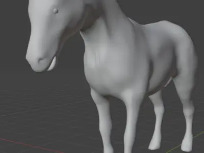 3D African Zebra Model Free low-poly 3D model