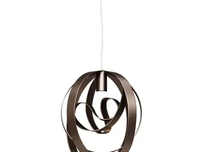Rodin modern chandelier in iron cm 47x115-55 3D model
