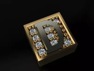 alphabet bracelet 3D print model