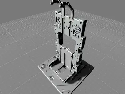 MHB08FMC-Full Mechanic Detail Mech Hangar Customizable Display 3D print model