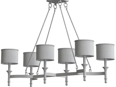 FAIRMONT light chandelier with lampshade 3D model