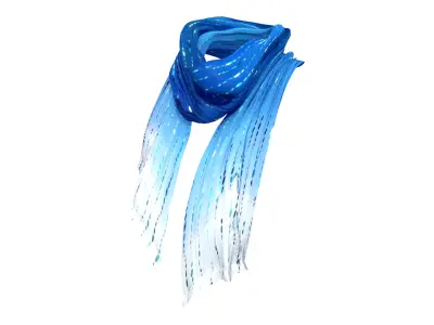 Summer Scarf Low-poly 3D model