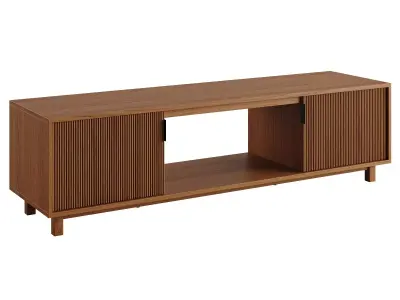 Solin Fluted Door Media Stand 3D model