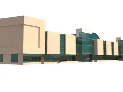 Shopping Circle Mall Jumeirah village dubai 3D model