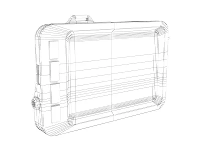 Sci-fi Touchpad 10 Low-poly 3D model