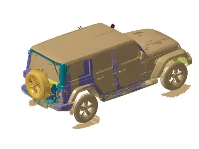 Jeep Wrangler JL 2024 3d scan data 3D model 3D model 3D model