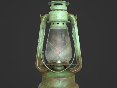 Oil Lantern PBR Low-poly Low-poly 3D model