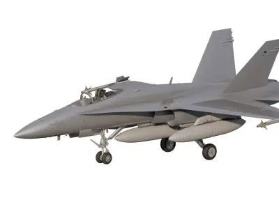 Detailed McDonnell Douglas FA-18 Hornet 3D model