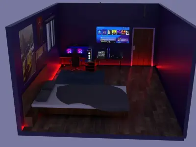 Gaming room Free 3D model