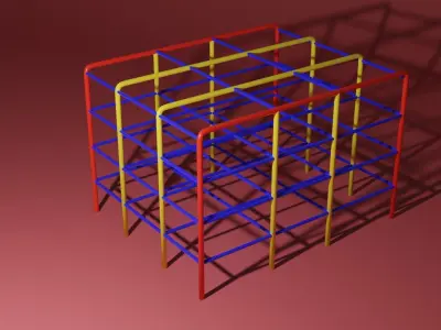 Monkey Bars Low-poly 3D model