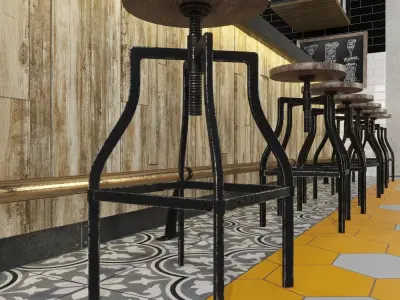 Bar counter 3D model