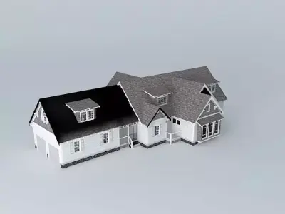 Colonial Craftsman House Free 3D model