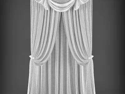 Curtain Low-poly 3D model 125