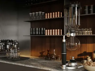 coffee shop  interior  3D model