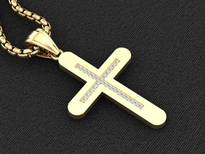 Cross Light Gold 3CP089 3DM STL 3D model