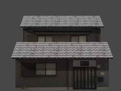 Super Lowpoly Traditional House Complex Low-poly 3D model